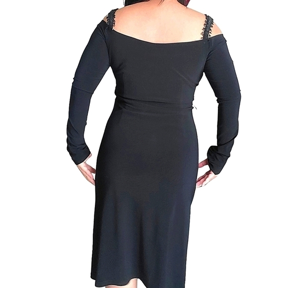 JOSEPH Ribkoff Cocktail Formal Black Dress Size 10 - Picture 5 of 11